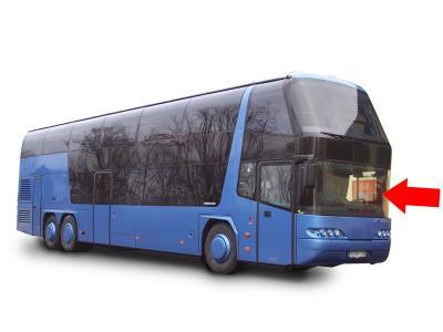 лобовое стекло NEOPLAN 116 117 1116 НИЖНЕЕ (1985 -1990 г.в.) общий вид 