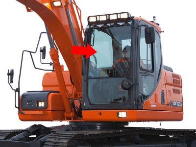 лобовое стекло, верхнее DOOSAN DX140LC-5, DX160LC-5, DX180LC-5 на технике 