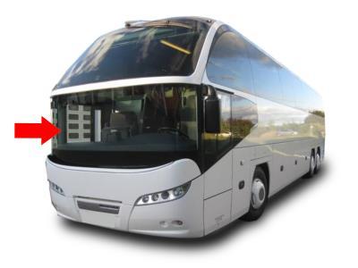 лобовое стекло, нижнее NEOPLAN 1217 HDC на технике 