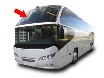 Лобовое стекло верхнее NEOPLAN 1217 HDC на технике Лобовое стекло верхнее NEOPLAN 1217 HDC на технике