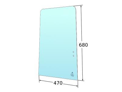 Стекло двери верхнее, заднее сдвижное KOMATSU PC400-7, PC450-7  