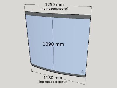 лобовое стекло, центральное HAMM HD 90+, 110+ , 120+ каток  