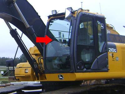 Лобовое стекло, верхнее HITACHI ZX250, ZX280 на технике 