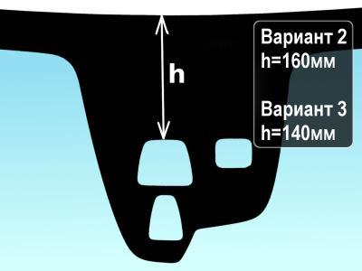 лобовое стекло VOLVO XC60 внедорожник (2008-2013 г.в.)  Варианты покраса 2 и 3