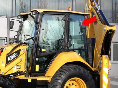 Стекло боковое, за дверью, открывное CATERPILLAR (CAT) 427F2, 428F2 на технике Стекло боковое, за дверью, открывное CATERPILLAR (CAT) 427F2, 428F2 на технике