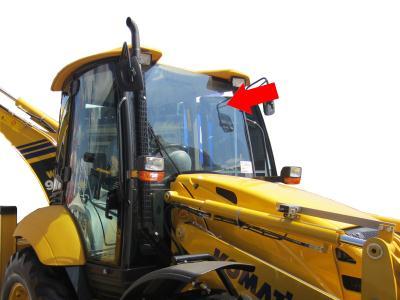 Лобовое стекло KOMATSU WB 97R-5 на технике 