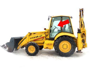 Стекло двери (правое, левое) KOMATSU WB 97(S/R)-2 на технике Стекло двери (правое, левое) KOMATSU WB 97(S/R)-2 на технике