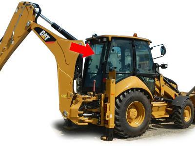 Стекло заднего окна CATERPILLAR (CAT) 422F, 428F на технике 