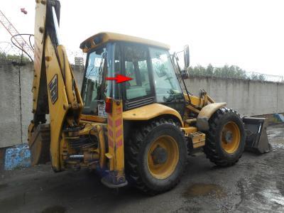 Боковое правое заднее открывное стекло JCB 4CX (1991-2001 г. вып.) на технике 