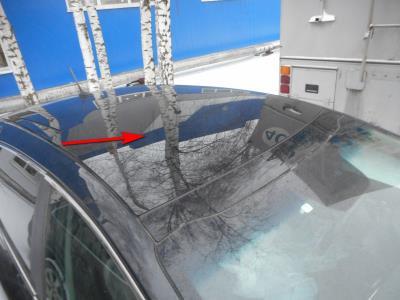 Стекло люка KIA CEED JD (2015 г.в.) на технике Стекло люка KIA CEED JD (2015 г.в.) на технике
