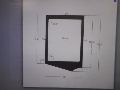 Стекло пассажирской двери(наружнее) GOLDEN DRAGON XML 6126 JR (2018 г.в.) общий вид Стекло пассажирской двери(наружнее) GOLDEN DRAGON XML 6126 JR (2018 г.в.) общий вид