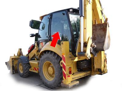 Корпусное левое стекло CATERPILLAR (CAT) 432E, 434E на технике 