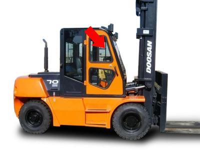 Стекло двери, верхнее неподвижное DOOSAN 70S-5 погрузчик на технике Стекло двери, верхнее неподвижное DOOSAN 70S-5 погрузчик на технике