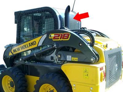 Заднее стекло кабины NEW HOLLAND L230, L232 на технике 