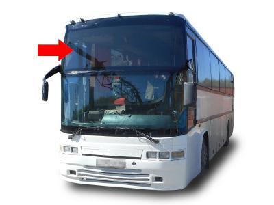 лобовое стекло верхнее VOLVO B 9M на технике 